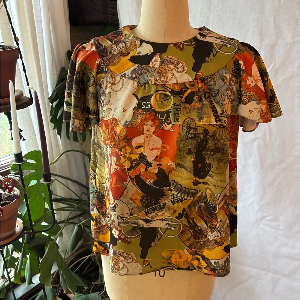 Colorful Graphic Print Top